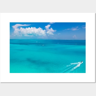 Perfect Nautical Caribbean Blue Ocean Water Posters and Art